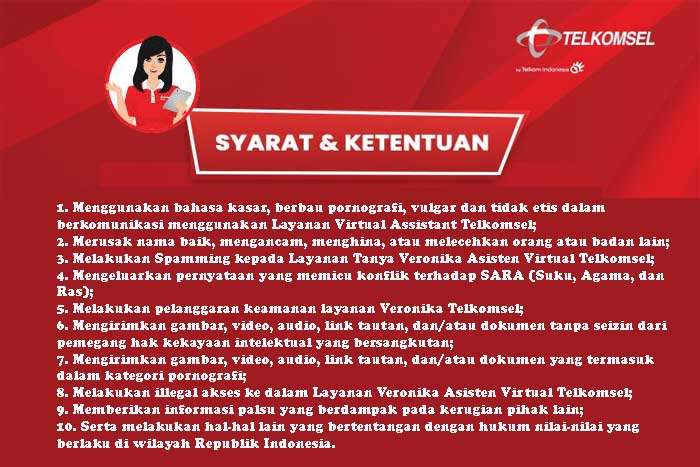 Syarat dan Ketentuan Layanan Veronika Telkomsel