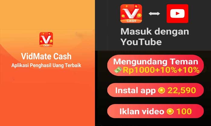 Hasilkan Uang dengan Aplikasi VidMate Cash