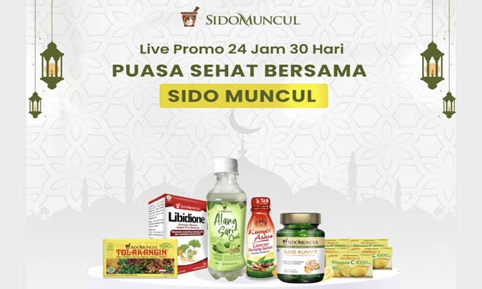 Nongkrong Asyik di Live Shopping 24 Jam SIDO MUNCUL, Dapat Promo Diskon Banyak Banget!