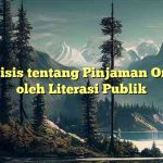 Analisis tentang Pinjaman Online oleh Literasi Publik